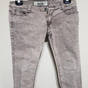 VON DUTCH Jean, Size 5, Skinny, Tan, Denim, Low rise, Tan, Biker